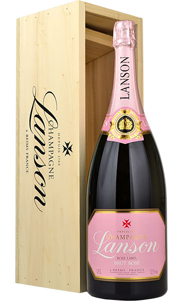 Lanson Rose Brut NV Champagne Magnum (1.5 litre) in Lanson Wood Box
