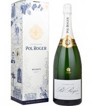 Pol Roger Brut Reserve White Foil NV Magnum (1.5 litre) in Branded Box